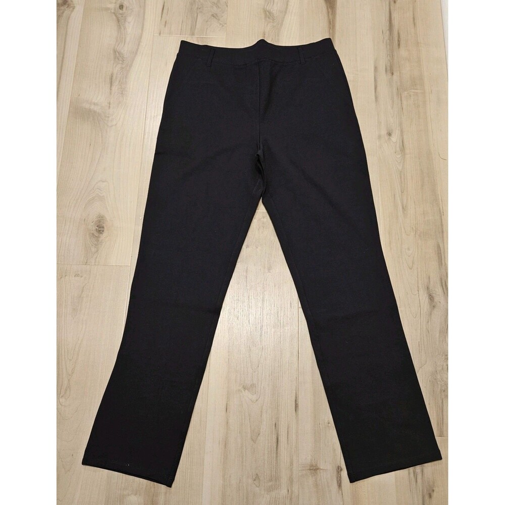 Quince Ultra Stretch Ponte Straight Leg Pant Size Large Career Preppy Navy